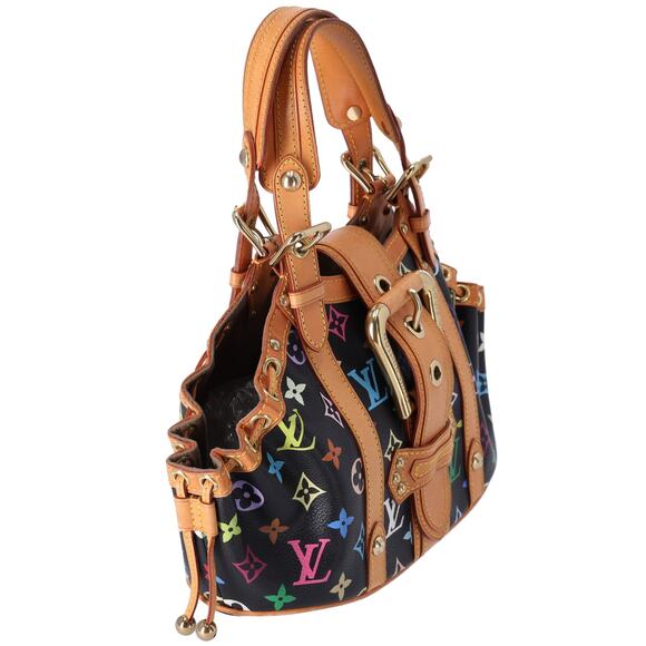 Louis Vuitton x Murakami Theda GM Monogram Multicolore Handbag M92345 Black - Picture 8 of 8